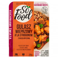 So Food Inspirowane Kuchniami Świata Gulasz wieprzowy a'la strogonow z kaszą gryczaną 330 g