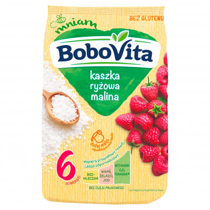 BoboVita Kaszka ryżowa malina po 6 miesiącu 180 g