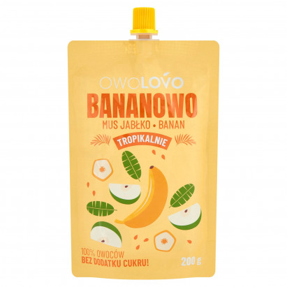 OWOLOVO Bananowo Mus jabłko banan 200 g