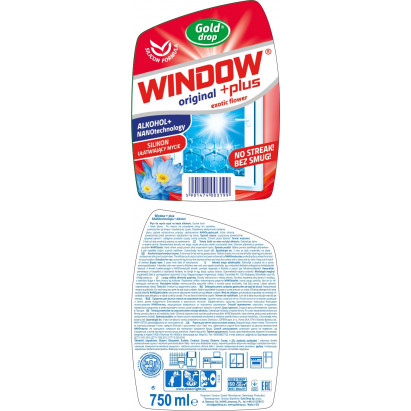WINDOW płyn do mycia szyb 0,75l z rozpylaczem Nanotechnologia