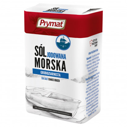 Prymat Sól morska jodowana gruboziarnista 900 g