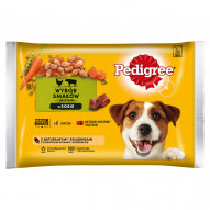 Pedigree Mokra karma dla psów wybór smaków z warzywami w sosie 400 g (4 x 100 g)