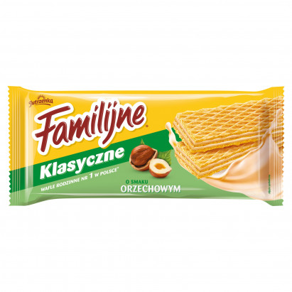 Familijne Klasyczne wafle o smaku orzechowym 180 g