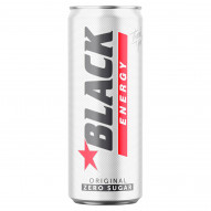 Black Energy Zero Sugar Gazowany napój energetyzujący bez cukru 250 ml