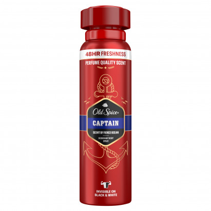 Old Spice Captain Dezodorant W Sprayu Dla Mężczyzn,150ml, 48 Godzin Świeżości, 0%Aluminium