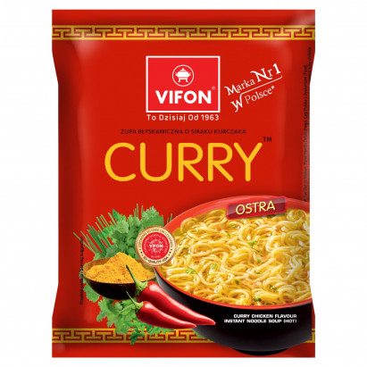 Vifon Zupa błyskawiczna o smaku kurczaka curry 70 g