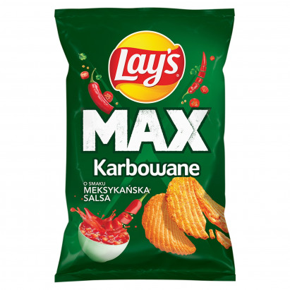 Lay's Max Chipsy ziemniaczane karbowane o smaku meksykańskiej salsy 120 g