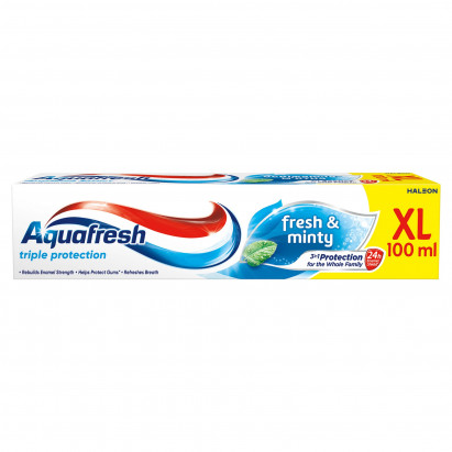 Aquafresh XL Triple Protection Fresh & Minty Pasta do zębów z fluorkiem 100 ml