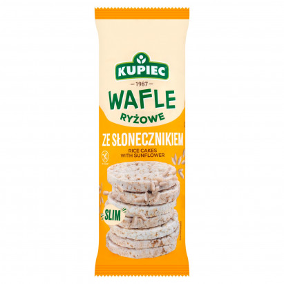 Kupiec Slim Wafle ryżowe ze słonecznikiem 84 g