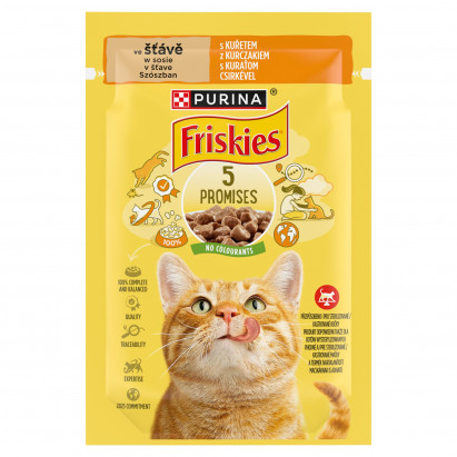 Friskies 5 Promises Karma dla dorosłych kotów w sosie z kurczakiem 85 g