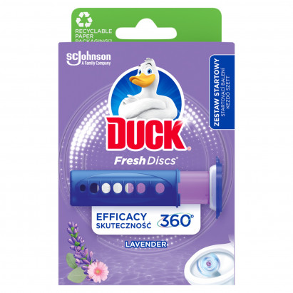 Duck Fresh Discs Lavender Żelowy krążek do toalety o zapachu lawendowym 36 ml