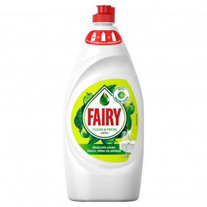 Fairy Clean & Fresh Washing Up Liquid Apple For Sparkling Clean Dishes 900ML