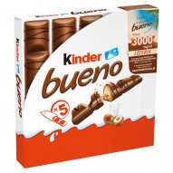 Kinder Bueno Wafel pokryty mleczną czekoladą wypełniony nadzieniem 107,5 g (5 sztuk)