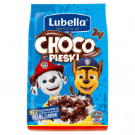 Lubella Choco pieski Zbożowe płatki śniadaniowe w kształcie piesków o smaku czekoladowym 500 g 