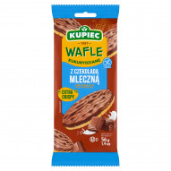 Kupiec Wafle kukurydziane z czekoladą mleczną 56 g (4 sztuki)