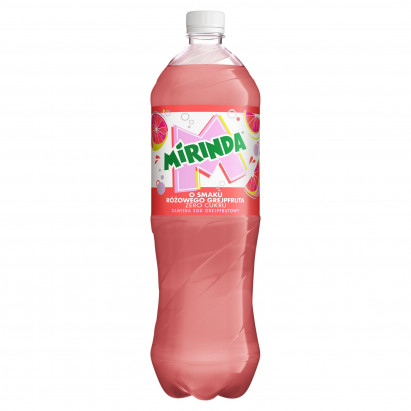 Mirinda Zero cukru Napój gazowany o smaku różowego grejpfruta 1,5 l