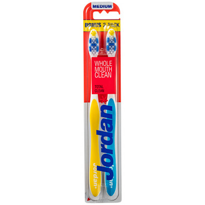 JORDAN szczoteczka do zębów Total Clean medium 2-pack
