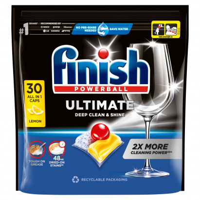 Finish Ultimate Lemon Kapsułki do mycia naczyń w zmywarce 387 g (30 sztuk)