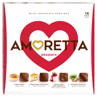 Amoretta Desserts Pralinki w czekoladzie mlecznej 106 g 