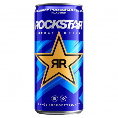 Rockstar Gazowany napój energetyzujący o smaku owoców jagodowych i granatu 250 ml