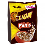 Nestlé Lion Minis Zbożowe kuleczki z czekoladą i pastą karmelową 210 g