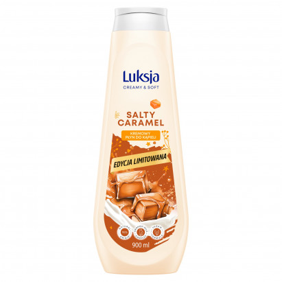 Luksja Creamy & Soft Kremowy płyn do kąpieli o zapachu słonego karmelu 900 ml