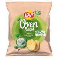 Lay's Oven Baked Pieczone formowane chipsy ziemniaczane o smaku jogurtu z ziołami 40 g