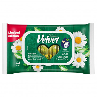 Velvet Camomile & Aloe Vera Nawilżany papier toaletowy 48 sztuk