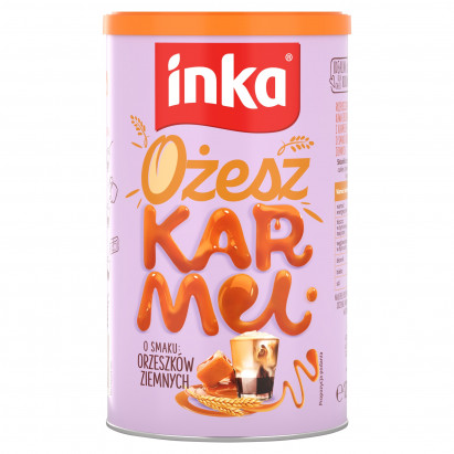 Inka Rozpuszczalna kawa zbożowa z karmelem o smaku orzeszków ziemnych 120g