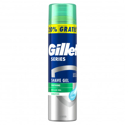 Gillette Series Kojący żel do golenia z aloesem, 240 ml