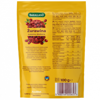 Żurawina 100g Bakalland