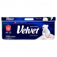 Velvet Comfort White Cotton Papier toaletowy 10 rolek