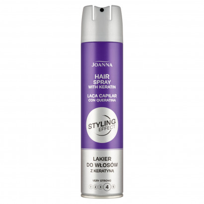 Joanna Styling Effect Very Strong Lakier do włosów z keratyną 250 ml
