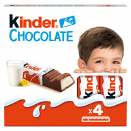 Kinder Chocolate Batonik z mlecznej czekolady z nadzieniem mlecznym 50 g (4 sztuki)