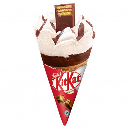 KitKat Lody waniliowe i lody kakaowe z sosem o smaku czekoladowym 110 ml