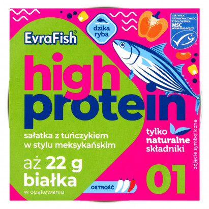 EvraFish High Protein Sałatka z tuńczykiem w stylu meksykańskim 160 g