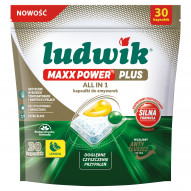 Ludwik Maxx Power Plus All in 1 Lemon Kapsułki do zmywarek 480 g (30 sztuk)