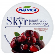 Piątnica Skyr jogurt typu islandzkiego czekoladowy z wiśnią 150 g