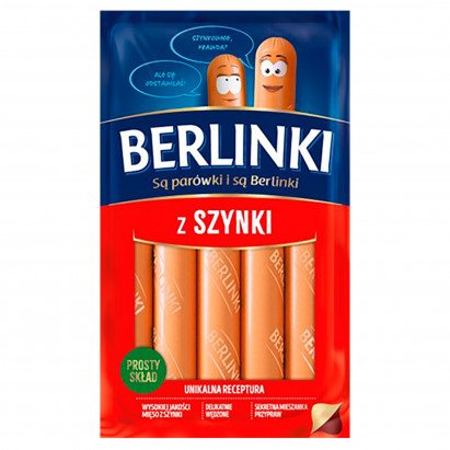 Berlinki Kiełbasa z szynki 225 g 