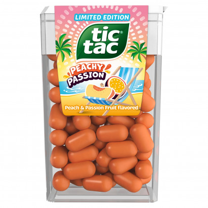 Tic Tac Drażetki o smaku brzoskwiniowo-marakujowym 54 g