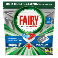 Fairy Platinum Plus Świeża ziołowa bryza Tabletki do zmywarki All In One, 17 kapsułek