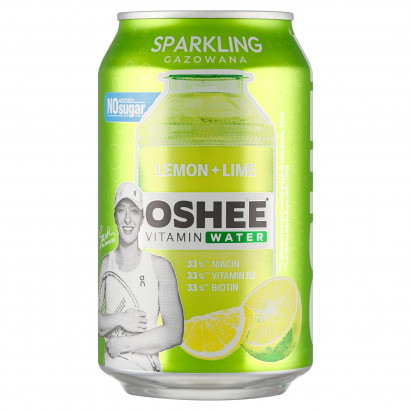 Oshee Vitamin Water Napój gazowany o smaku cytrynowo-limonkowym 330 ml