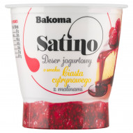 Bakoma Satino Deser jogurtowy o smaku ciasta cytrynowego z malinami 145 g