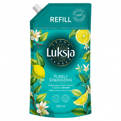 Luksja Aroma Senses Pielęgnujące mydło w płynie o zapachu cytrusów opakowanie uzupełniające 900 ml