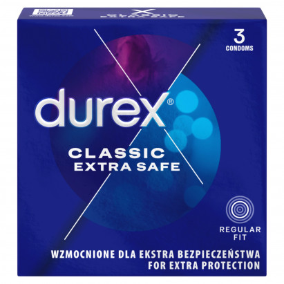 Durex Classic Extra Safe Prezerwatywy 3 sztuki