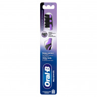 ORAL-B PRO-3DWHITE CHARCOAL Szczoteczka do zębów – dokładne czyszczenie i wybielanie – średnia, 1