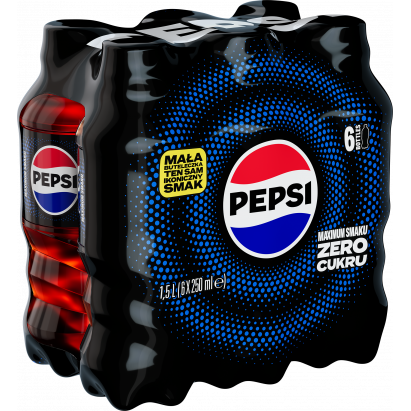 Pepsi Zero Cukru 0,25l PET zgrzewka 6 sztuk