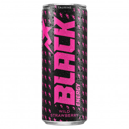 Black Energy Wild Strawberry Gazowany napój energetyzujący 250 ml
