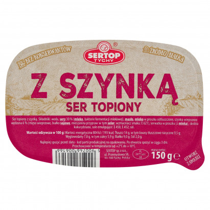 Sertop Tychy Ser topiony z szynką 150 g