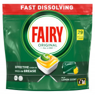 Fairy Original Cytryna Kapsułki do zmywarki All In One, 29 tabletek